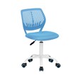 Homycasa Blue Ergonomic Office Chair-Adjustable Armless Task Chair