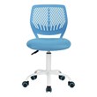 Homycasa Blue Ergonomic Office Chair-Adjustable Armless Task Chair