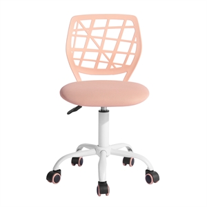 homycasa pink mesh back office chair-adjustable armless task chair