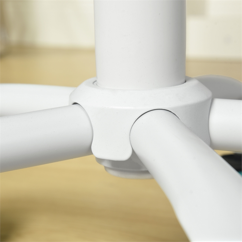 Homycasa Teal and White Mesh Back Office Armless Task Chair