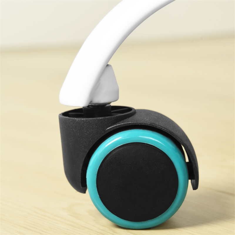 Homycasa Teal and White Mesh Back Office Armless Task Chair