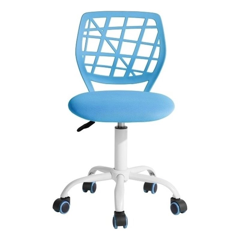 Homycasa Blue Ergonomic Office Chair-Adjustable Armless Task Chair