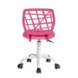 Homycasa Pink Mesh Back Office Chair-Adjustable Armless Task Chair