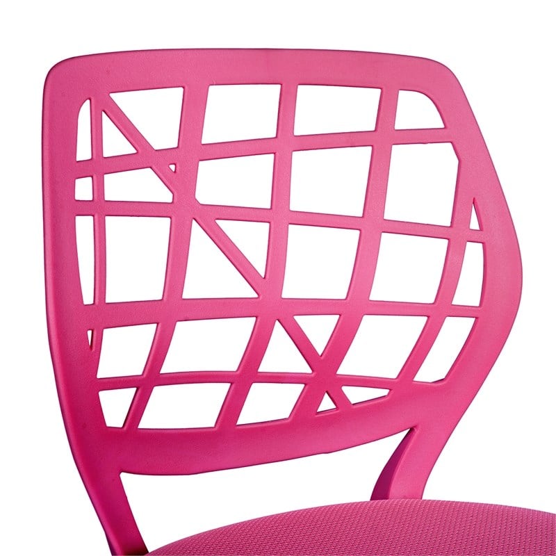 Homycasa Pink Mesh Back Office Chair-Adjustable Armless Task Chair
