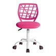 Homycasa Pink Mesh Back Office Chair-Adjustable Armless Task Chair