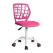 Homycasa Pink Mesh Back Office Chair-Adjustable Armless Task Chair
