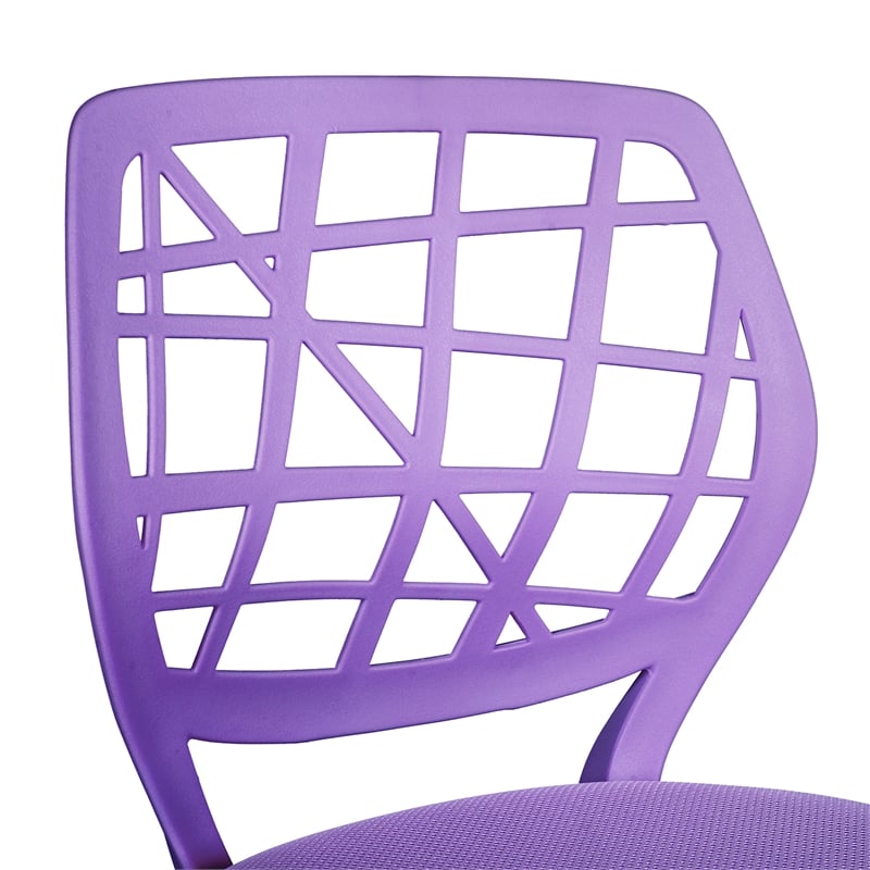 Homycasa Purple Mesh Back Office Chair-Adjustable Armless Task Chair