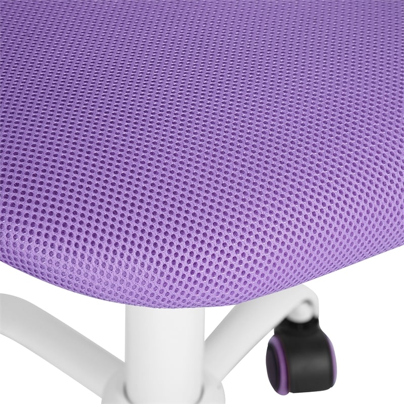 Homycasa Purple Mesh Back Office Chair-Adjustable Armless Task Chair