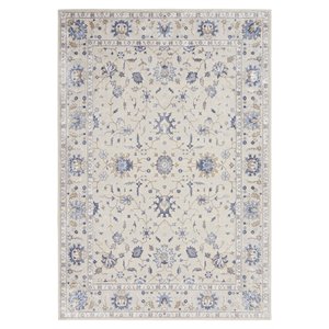 Nourison Sleek Textures 47x71&quot Rectangle Traditional Fabric Area Rug in Ivory