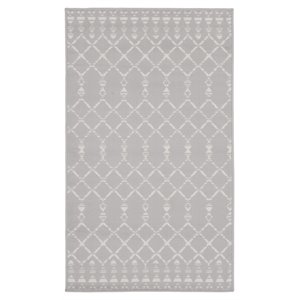 Nourison Whimsicle 36x60&quot Rectangle Fabric Classic Tribal Area Rug in Gray