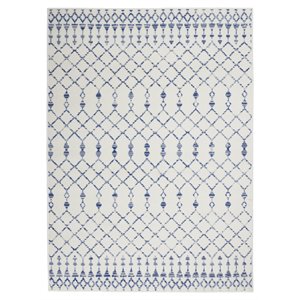 Nourison Whimsicle 60x84&quot Rectangle Fabric Classic Tribal Area Rug in Ivory