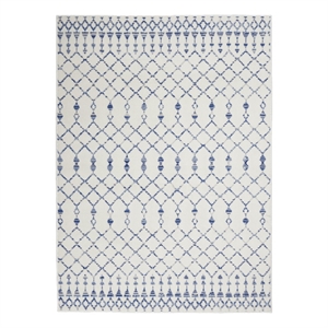 Nourison Whimsicle 72x108&quot Rectangle Fabric Classic Tribal Area Rug in Ivory