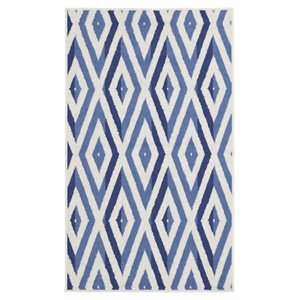 Nourison Whimsicle 36x60&quot Rectangle Fabric Diamond Area Rug in Ivory