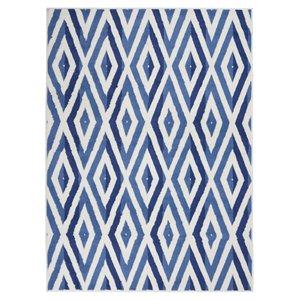 Nourison Whimsicle 48x72&quot Rectangle Fabric Diamond Area Rug in Ivory