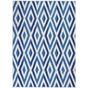 Nourison Whimsicle 60x84&quot Rectangle Fabric Diamond Area Rug in Ivory