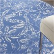 Nourison Whimsicle 5' x Round Blue Fabric Farmhouse Area Rug (5' Round)