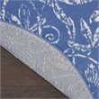 Nourison Whimsicle 5' x Round Blue Fabric Farmhouse Area Rug (5' Round)
