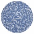 Nourison Whimsicle 5' x Round Blue Fabric Farmhouse Area Rug (5' Round)