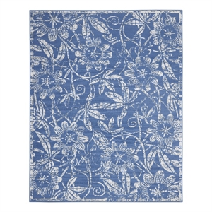 Nourison Whimsicle 7' x 10' Blue Fabric Farmhouse Area Rug (7' x 10')