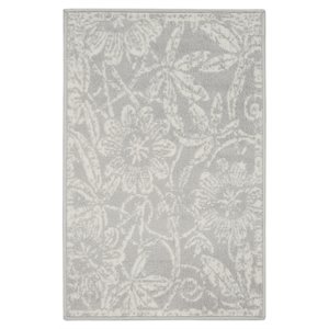 Nourison Whimsicle 2' x 3' Gray Fabric Farmhouse Area Rug (2' x 3')