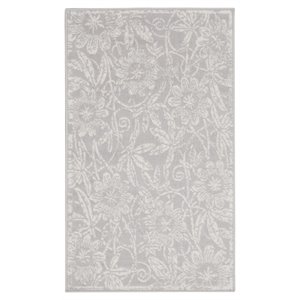 Nourison Whimsicle 3' x 5' Gray Fabric Farmhouse Area Rug (3' x 5')