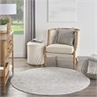 Nourison Whimsicle 5' x Round Gray Fabric Farmhouse Area Rug (5' Round)