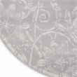 Nourison Whimsicle 5' x Round Gray Fabric Farmhouse Area Rug (5' Round)