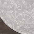 Nourison Whimsicle 5' x Round Gray Fabric Farmhouse Area Rug (5' Round)