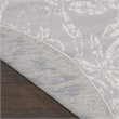 Nourison Whimsicle 5' x Round Gray Fabric Farmhouse Area Rug (5' Round)