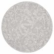 Nourison Whimsicle 5' x Round Gray Fabric Farmhouse Area Rug (5' Round)
