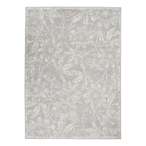 Nourison Whimsicle 6' x 9' Gray Fabric Farmhouse Area Rug (6' x 9')