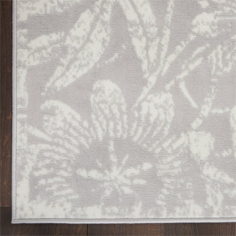 Nourison Whimsicle 8' x 10' Gray Fabric Farmhouse Area Rug (8' x 10')