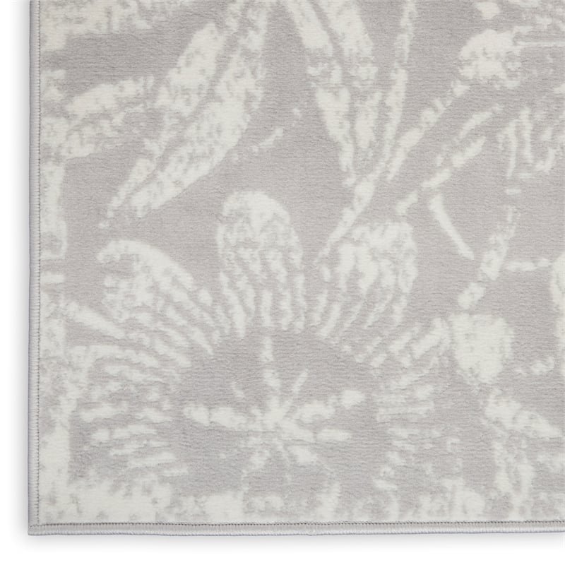 Nourison Whimsicle 8' x 10' Gray Fabric Farmhouse Area Rug (8' x 10')