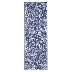Nourison Whimsicle 6' Runner Navy Fabric Farmhouse Area Rug (6' Runner)