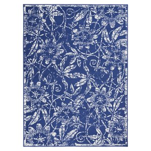 Nourison Whimsicle 4' x 6' Navy Fabric Farmhouse Area Rug (4' x 6')