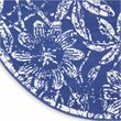 Nourison Whimsicle 5' x Round Navy Fabric Farmhouse Area Rug (5' Round)