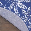 Nourison Whimsicle 5' x Round Navy Fabric Farmhouse Area Rug (5' Round)