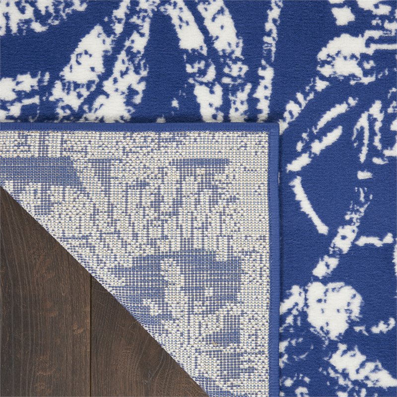 Nourison Whimsicle 5' x 7' Navy Fabric Farmhouse Area Rug (5' x 7')