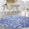 Nourison Whimsicle 8' x Round Navy Fabric Farmhouse Area Rug (8' Round)