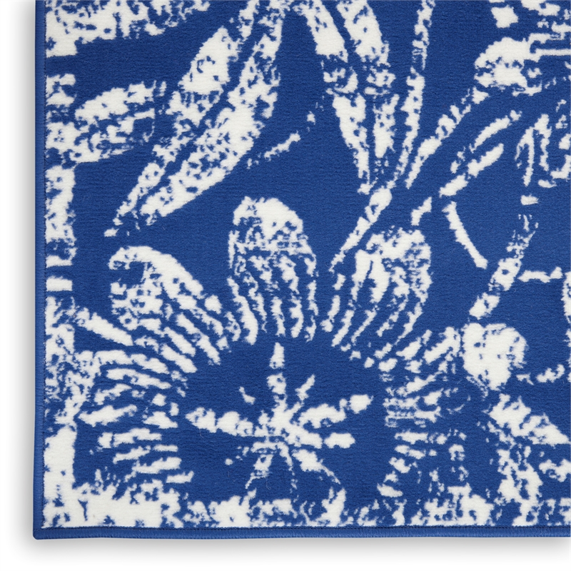 Nourison Whimsicle 8' x 10' Navy Fabric Farmhouse Area Rug (8' x 10')