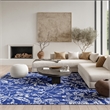 Nourison Whimsicle 8' x 10' Navy Fabric Farmhouse Area Rug (8' x 10')