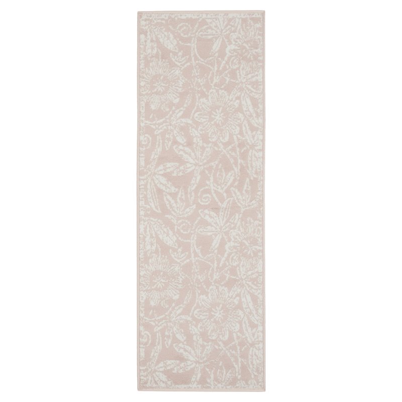 Nourison Whimsicle 6' Runner Pink Fabric Farmhouse Area Rug (6' Runner)