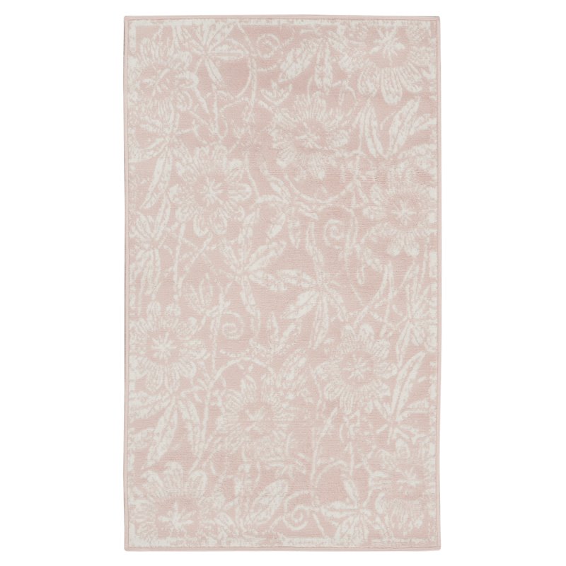 Nourison Whimsicle 3' x 5' Pink Fabric Farmhouse Area Rug (3' x 5')