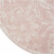 Nourison Whimsicle 5' x Round Pink Fabric Farmhouse Area Rug (5' Round)