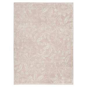 Nourison Whimsicle 5' x 7' Pink Fabric Farmhouse Area Rug (5' x 7')