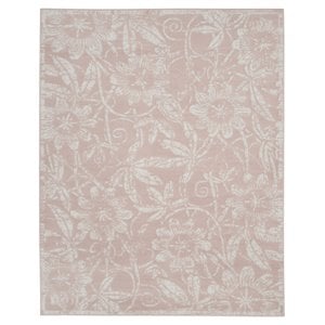Nourison Whimsicle 7' x 10' Pink Fabric Farmhouse Area Rug (7' x 10')