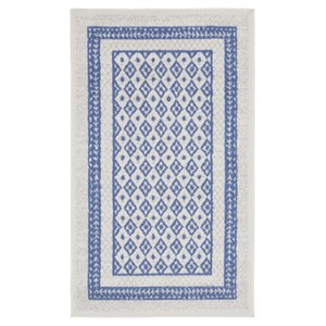 Nourison Whimsicle 36x60&quot Rectangle Fabric Geometric Pattern Area Rug in Ivory