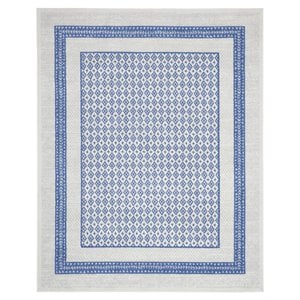 Nourison Whimsicle 96x120&quot Rectangle Fabric Geometric Pattern Area Rug in Ivory