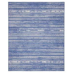 Nourison Whimsicle 84x120&quot Rectangle Fabric Zen-like Area Rug in Blue