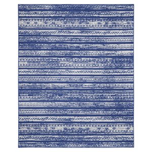 Nourison Whimsicle 84x120&quot Rectangle Fabric Zen-like Area Rug in Navy